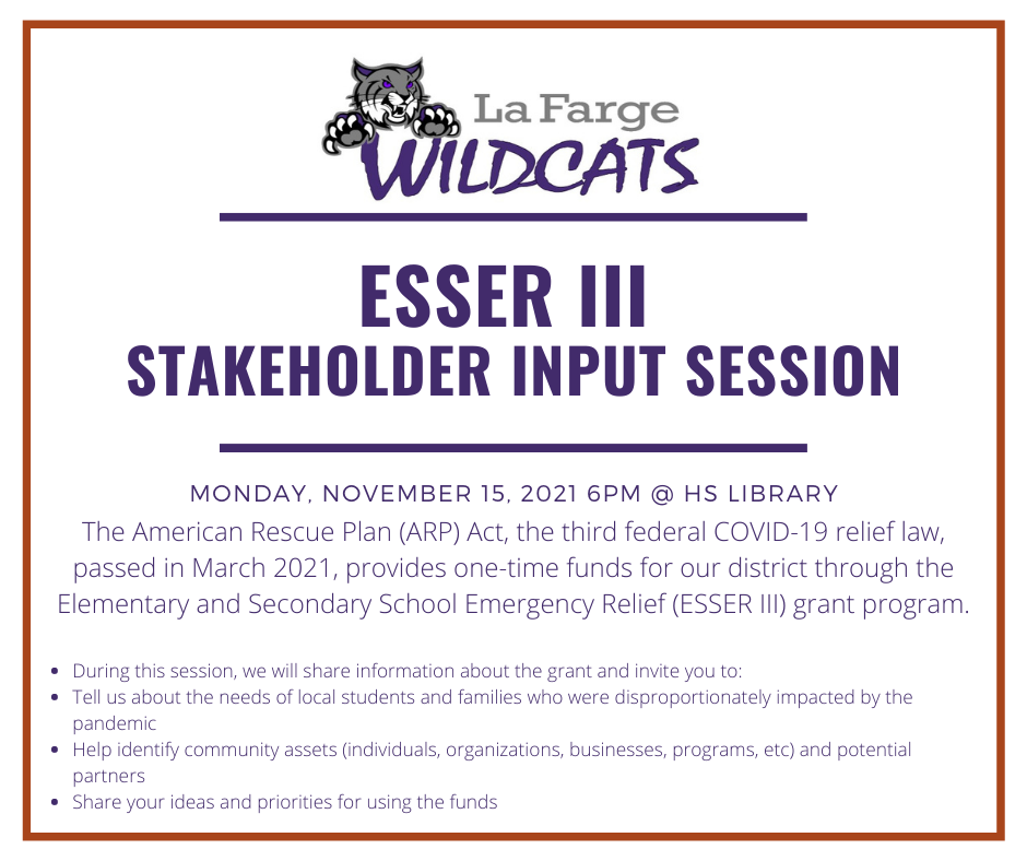ESSER III Stakeholder Input Session