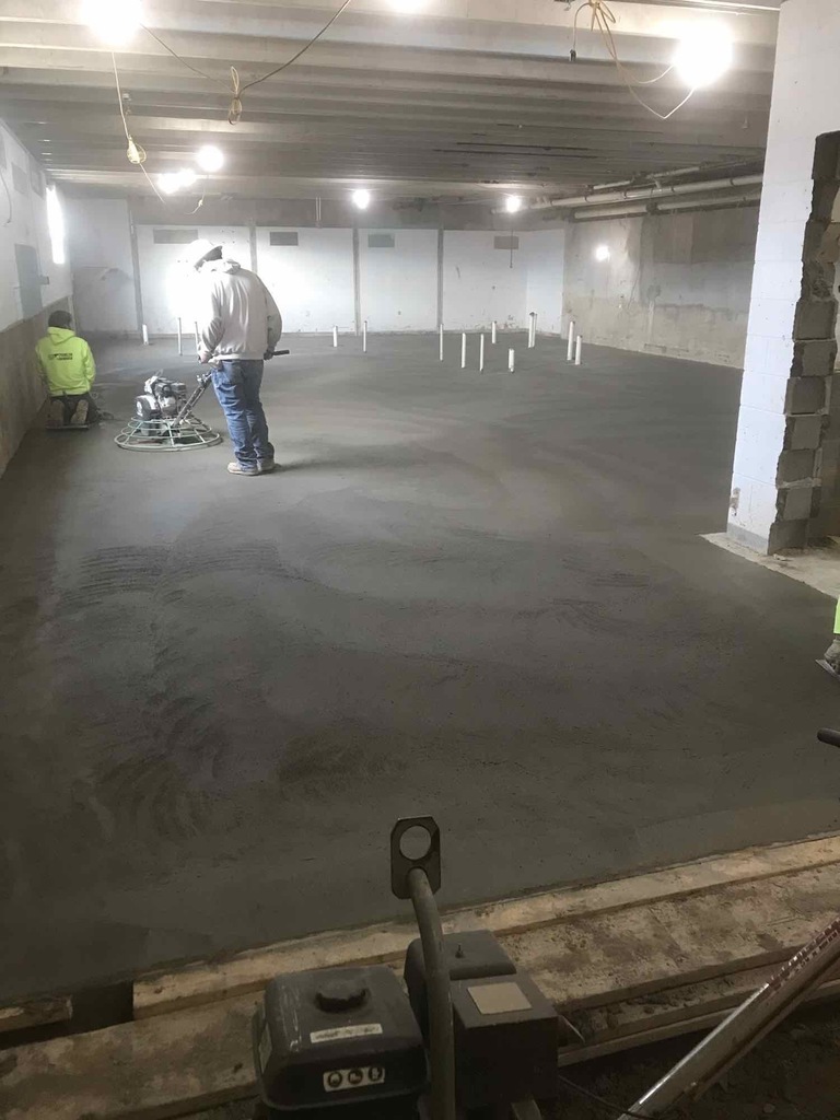 Finishing the floor in the renovated lower level